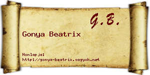 Gonya Beatrix névjegykártya